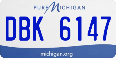 MI license plate DBK6147