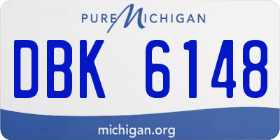MI license plate DBK6148