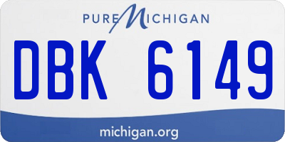 MI license plate DBK6149