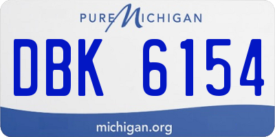 MI license plate DBK6154