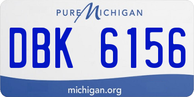 MI license plate DBK6156