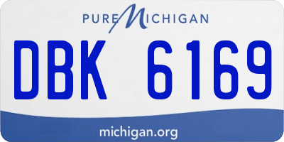 MI license plate DBK6169
