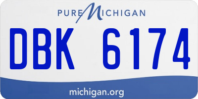 MI license plate DBK6174