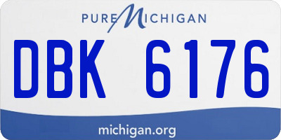 MI license plate DBK6176
