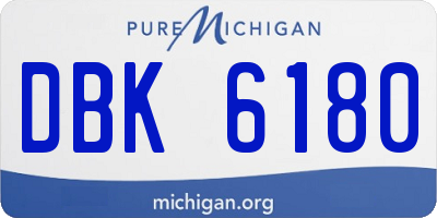 MI license plate DBK6180