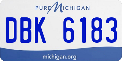 MI license plate DBK6183