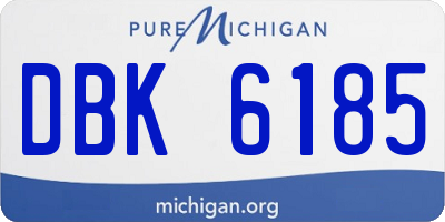 MI license plate DBK6185