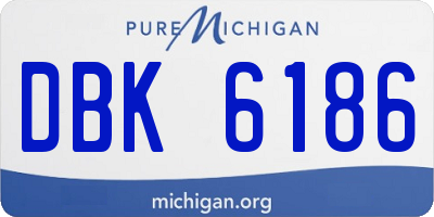 MI license plate DBK6186
