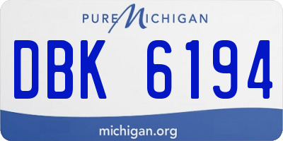 MI license plate DBK6194