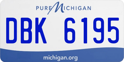 MI license plate DBK6195