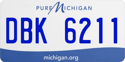 MI license plate DBK6211