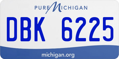 MI license plate DBK6225