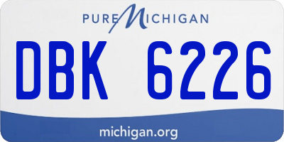 MI license plate DBK6226
