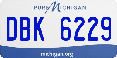 MI license plate DBK6229