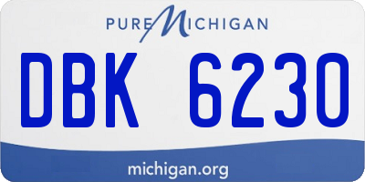 MI license plate DBK6230