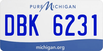 MI license plate DBK6231