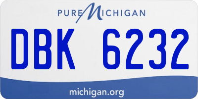 MI license plate DBK6232