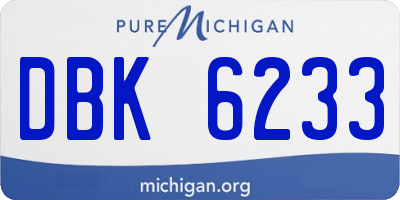 MI license plate DBK6233