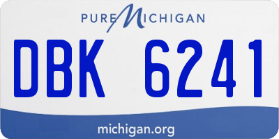 MI license plate DBK6241
