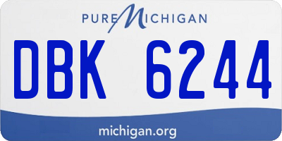 MI license plate DBK6244