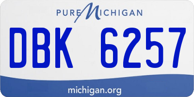 MI license plate DBK6257