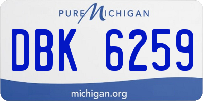MI license plate DBK6259
