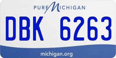MI license plate DBK6263