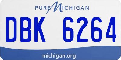 MI license plate DBK6264