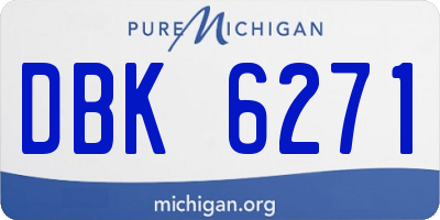 MI license plate DBK6271