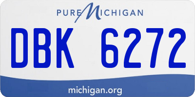 MI license plate DBK6272