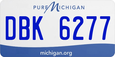 MI license plate DBK6277