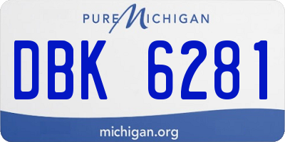 MI license plate DBK6281