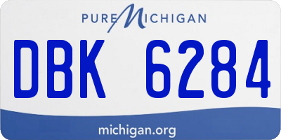 MI license plate DBK6284