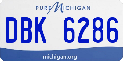 MI license plate DBK6286