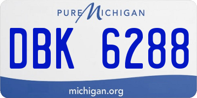 MI license plate DBK6288