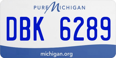 MI license plate DBK6289