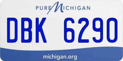 MI license plate DBK6290