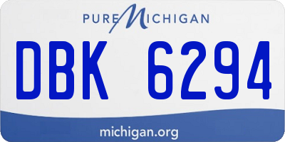 MI license plate DBK6294