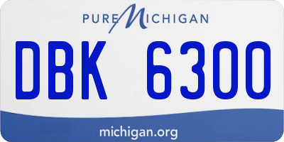 MI license plate DBK6300