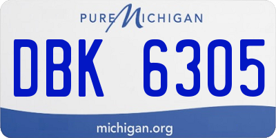 MI license plate DBK6305