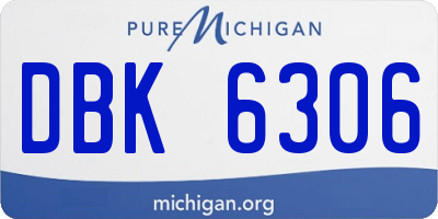 MI license plate DBK6306