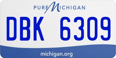 MI license plate DBK6309