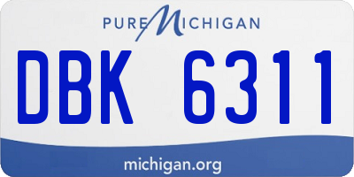 MI license plate DBK6311