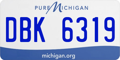MI license plate DBK6319
