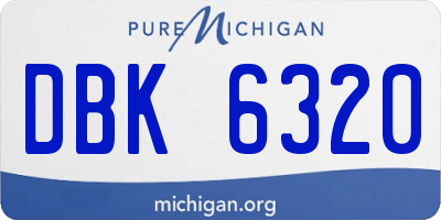 MI license plate DBK6320