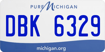 MI license plate DBK6329