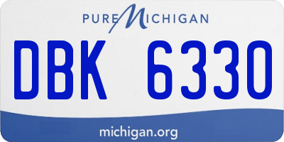 MI license plate DBK6330