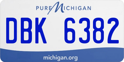 MI license plate DBK6382