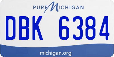 MI license plate DBK6384