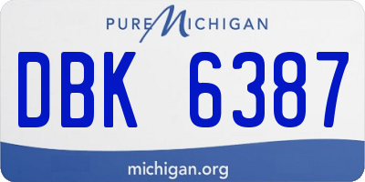 MI license plate DBK6387